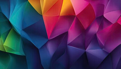 Vibrant, multifaceted, geometric design