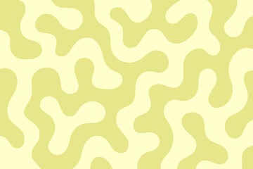 Seamless abstract liquid background with organic shapes in pastel soft yellow and green colors