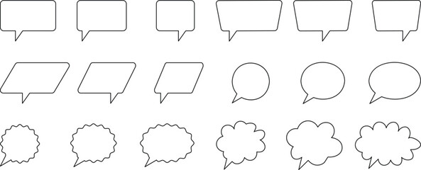 Speech Bubble set. Blank empty speech bubbles for text, chatting, message box, social media icon. Chat vector icon