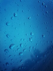 Water drop on glass - windshield rain.