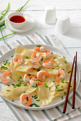 dim sum, chinese dumplings with shrimp filling
