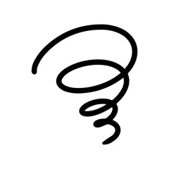 Image of worry and frustration. Iconic illustration of mulling and stressed emotions. Spiral drawn with hand-drawn lines.