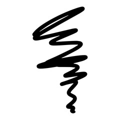 Image of worry and frustration. Iconic illustration of mulling and stressed emotions. Spiral drawn with hand-drawn lines.