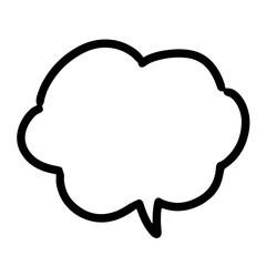 A set of cute handwritten speech bubble vector illustrations. Comic speech bubbles drawn with a pen.