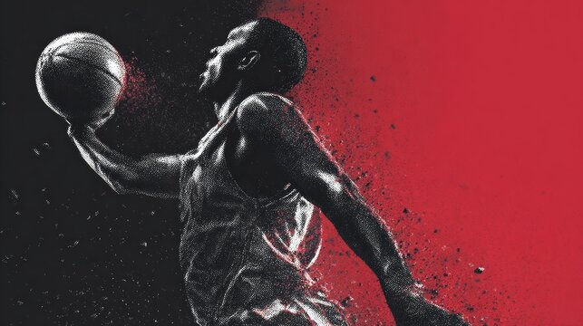 a basketball background. power of the game. - Powered by Adobe