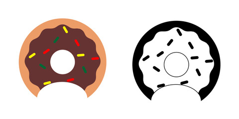 Chocolate Donuts with Sprinkles Illustration