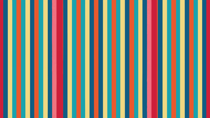 Retro vertical stripes in a seamless pattern create a vibrant, colorful abstract background
