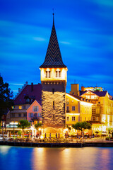 Obraz premium Mangturm in Lindau old town in Bavaria, Germany
