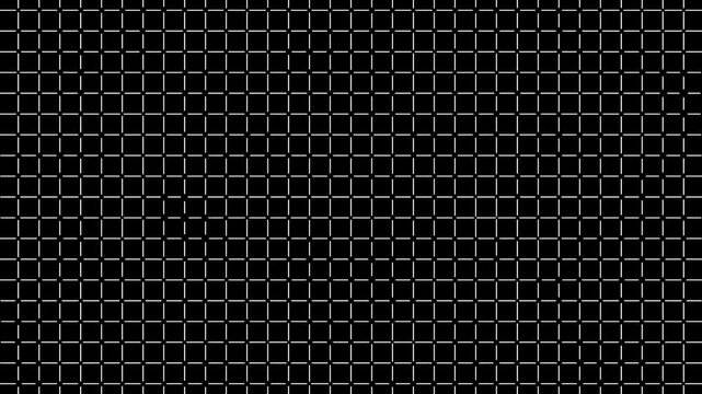Short white line segments form a uniform square grid on a black background. Clean and modern layout ideal for UI overlays, motion backgrounds, and digital design textures.