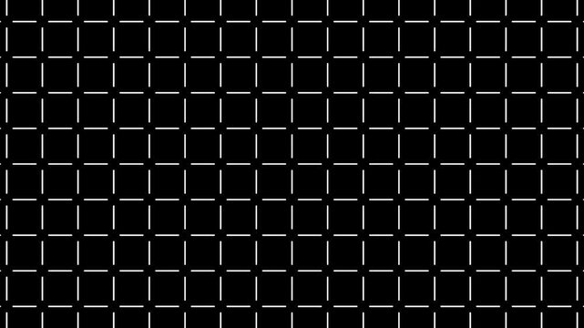 Short white line segments form a uniform square grid on a black background. Clean and modern layout ideal for UI overlays, motion backgrounds, and digital design textures.