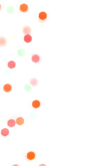 Colorful shiny glowing bokeh light overlay effect on transparent background design element