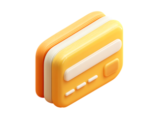 3d icon of Credit Card simple clay texture gloss png