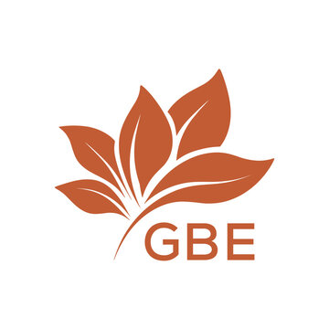 Modern Abstract Botanical Logo with Leaf Motif and Letter mark, GBE Later Logo, 
