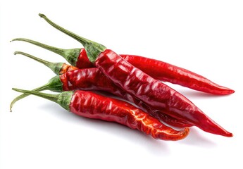 Red chili peppers clustered, vibrant