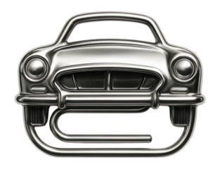 Paper clip with a car design