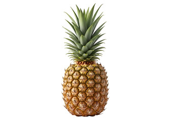 Ripe Pineapple Studio Shot on White Background.