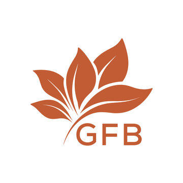 GFB Elegant Minimal Leaf Logo Design, GFB Later Logo, Abstract Nature Brand Icon, Natural Organic Leaf Badge. 
