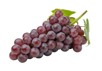 Fototapeta premium Fresh Red Grapes Bunch on White Background.