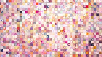Fototapeta premium A mesmerizing abstract composition, a grid of vibrant, colorful squares. A visual symphony of hues and forms, the image evokes a sense of modern art.