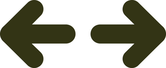 left and right chevron arrow icons in dark circles, navigation buttons pair isolated on white