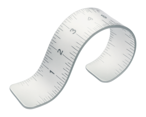 Ruler with flexible body for irregular shapes