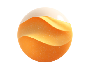 3d icon of Desert simple clay texture glossy base png