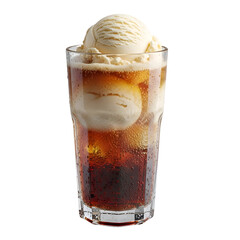 Delicious Root Beer Float with Vanilla Ice Cream.