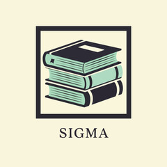 Simple Stack of Books Graphic Design for Education.