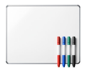 Magnetic whiteboard with a set of markers