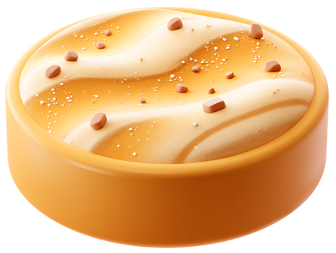 3d icon of Desert simple clay texture glossy base png