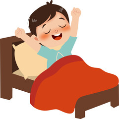 Kid wake up in the morning