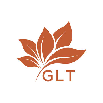 GLT Elegant Minimal Leaf Logo Design, GLT Later Logo, Abstract Nature Brand Icon, Natural Organic Leaf Badge. 
