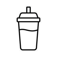 protein shake bottle icon vector design template simple and clean