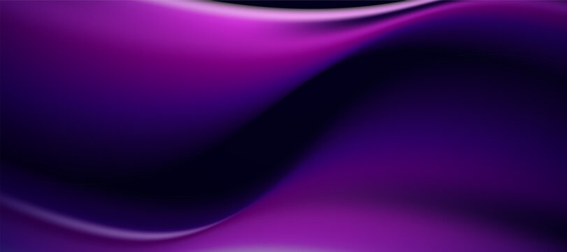 Elegant, flowing purple and blue wavy abstract background