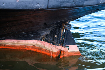 Rudder on a ship