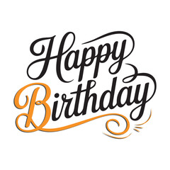 Happy birthday text vector image 