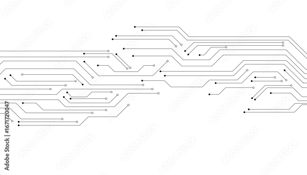 Poster abstract futuristic circuit board illustration, circuit board with various technology elements. circ