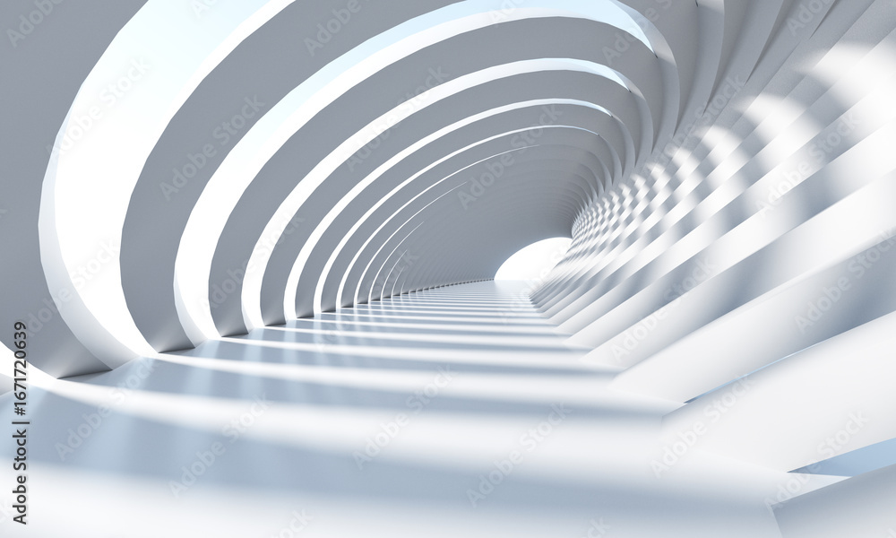 Wall mural abstract architecture background 3d render
