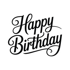 Happy birthday text vector image 
