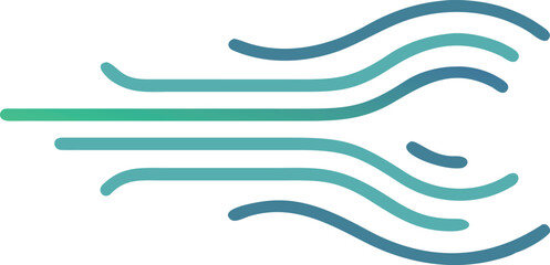 Company logo depicting a dynamic wave, representing creativity and movement in their brand identity.