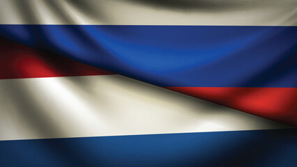 netherlands and russia flag fusion design