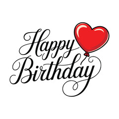 Happy birthday text vector image 