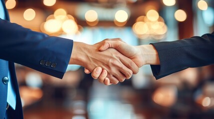 Professional Business Handshake for Agreement and Partnership Deal