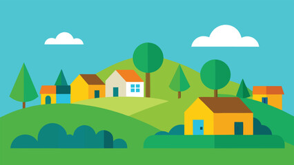 rural landscape with house