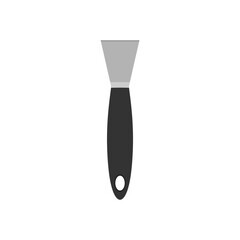 Putty knife flat design vector illustration isolated on white background. trowel or scraper used for drywall or plastering