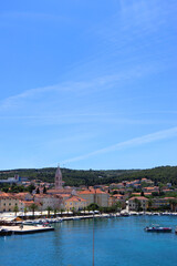 Fototapeta premium Promenade in Supetar, small town on island Brac, Croatia.