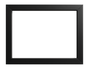 Simple MDF border with smooth black finish and clean edges