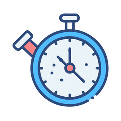 Modern stopwatch icon illustration against black background