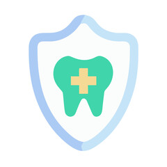 Dental health protection shield concept for website or app
