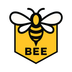 Honey bee logo concept vector